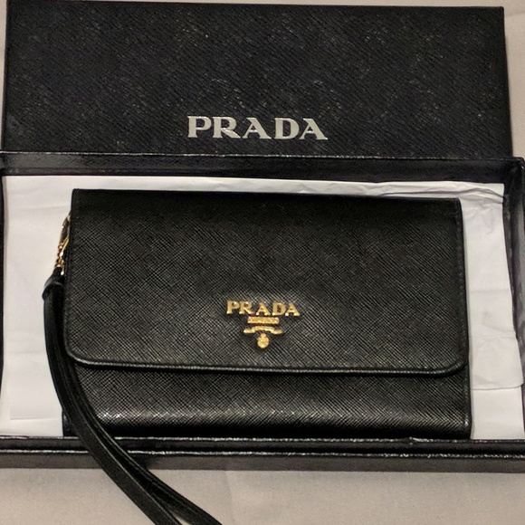 Prada Accessories - Prada Saffiano Wristlet Wallet